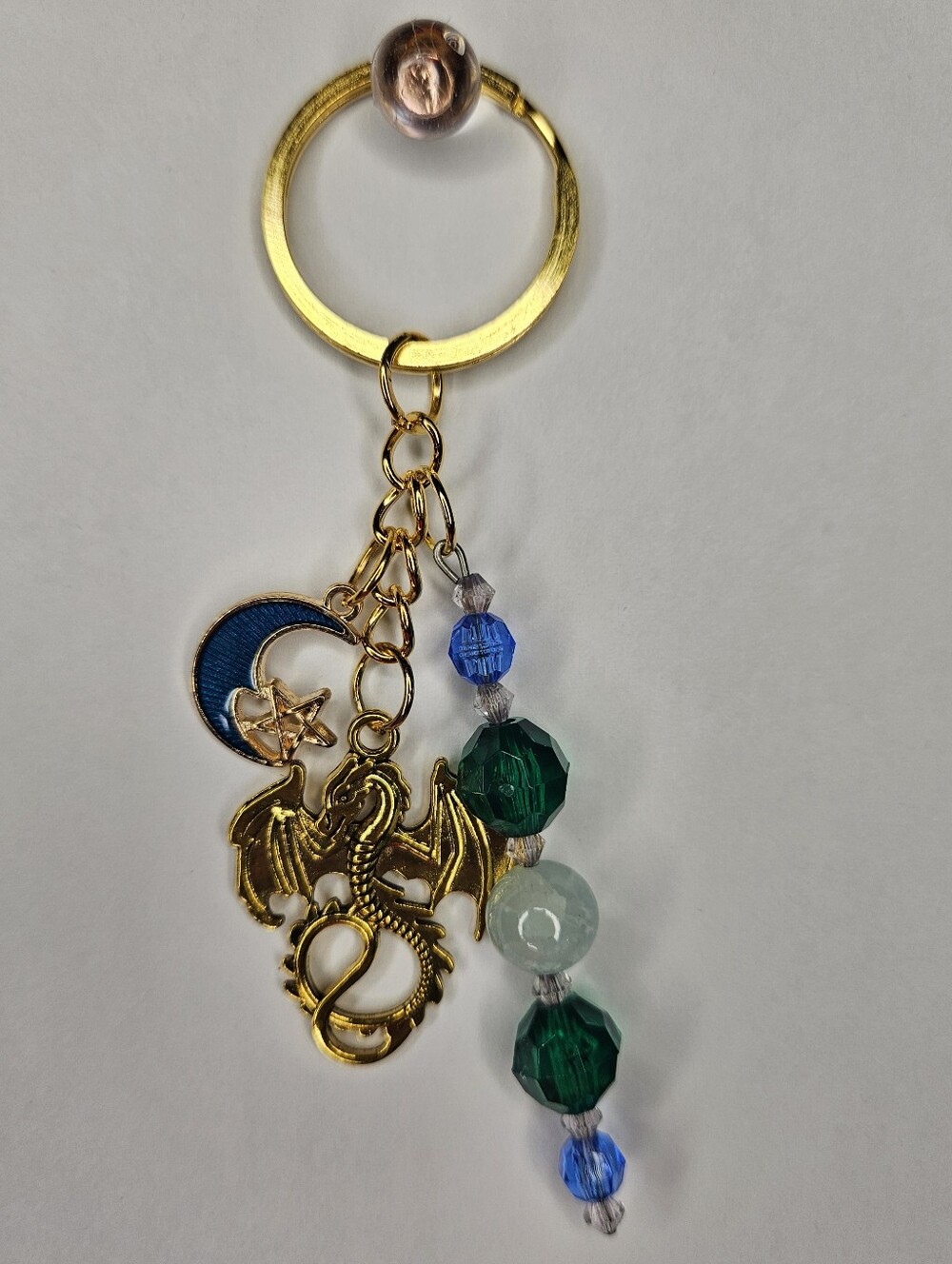 Dragon Beaded Keychain Handmade NEW - Picture 2 of 2
